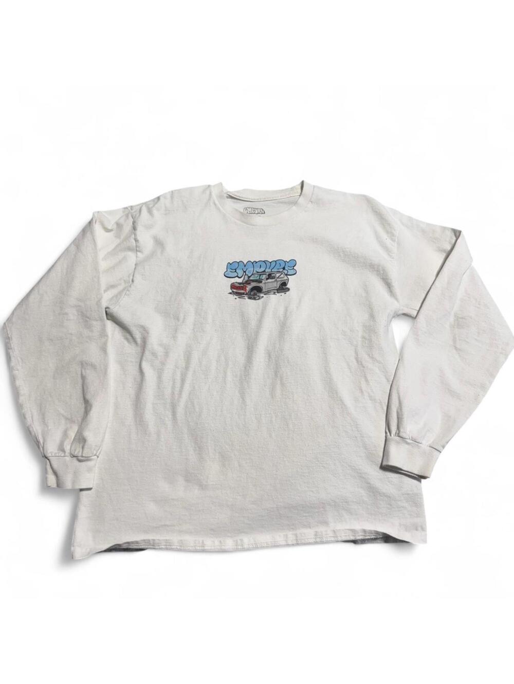 Empyre Long Sleeve Vintage Style Car Grunge Graffiti Graphic Tee, Sz Large Mens